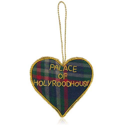 Palace Of Holyroodhouse Tartan Heart Decoration