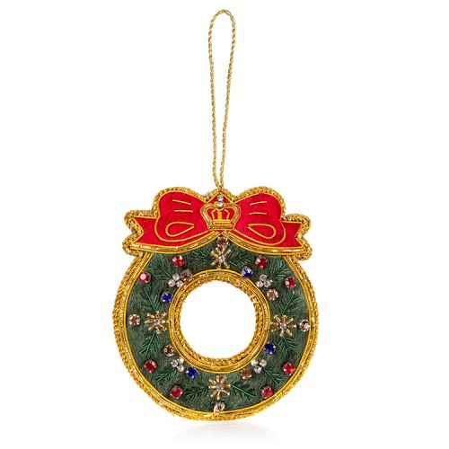 Buckingham Palace Crystal Christmas Wreath Decoration