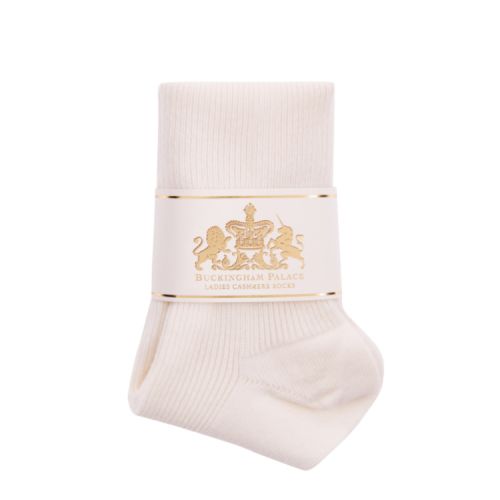 Ecru cashmere socks