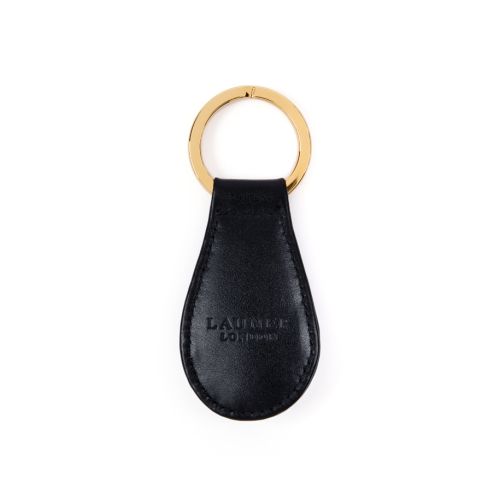Launer Ebony Keyfob with gold detailing.