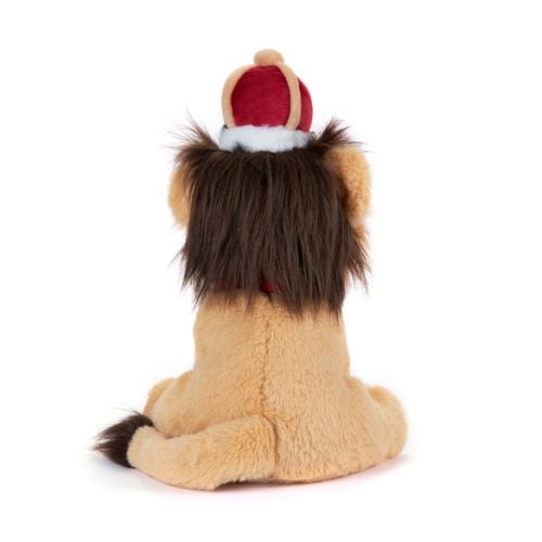 Lion soft today featuring Buckingham Palace red bow and crown, as well as crown on bottom right paw.