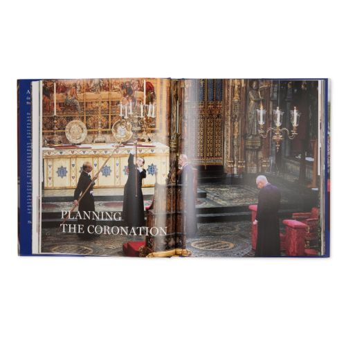 Front cover of book featuring an official portrait of King Charles III on his Coronation day.
